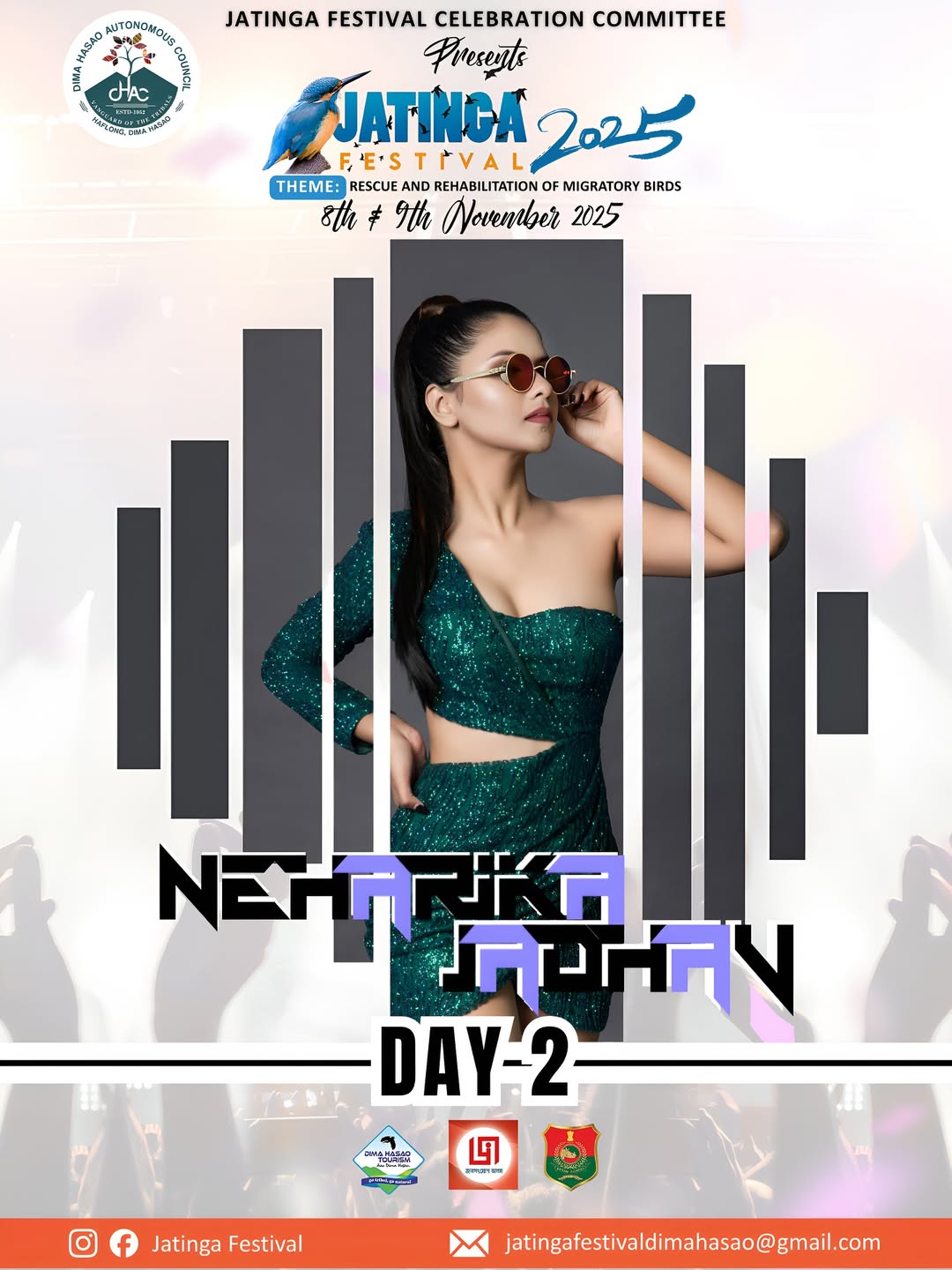 Haflong’s own Honen Kemprai serenading the crowd with soulful vocals at the Jatinga Bird Festival